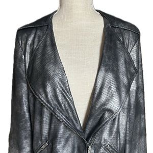 Jockey Leather Look Snakeskin Moto Jacket